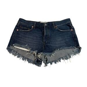 Free People Soft & Relaxed Cut Off Denim Shorts Size 28 Festival Beach OB562991